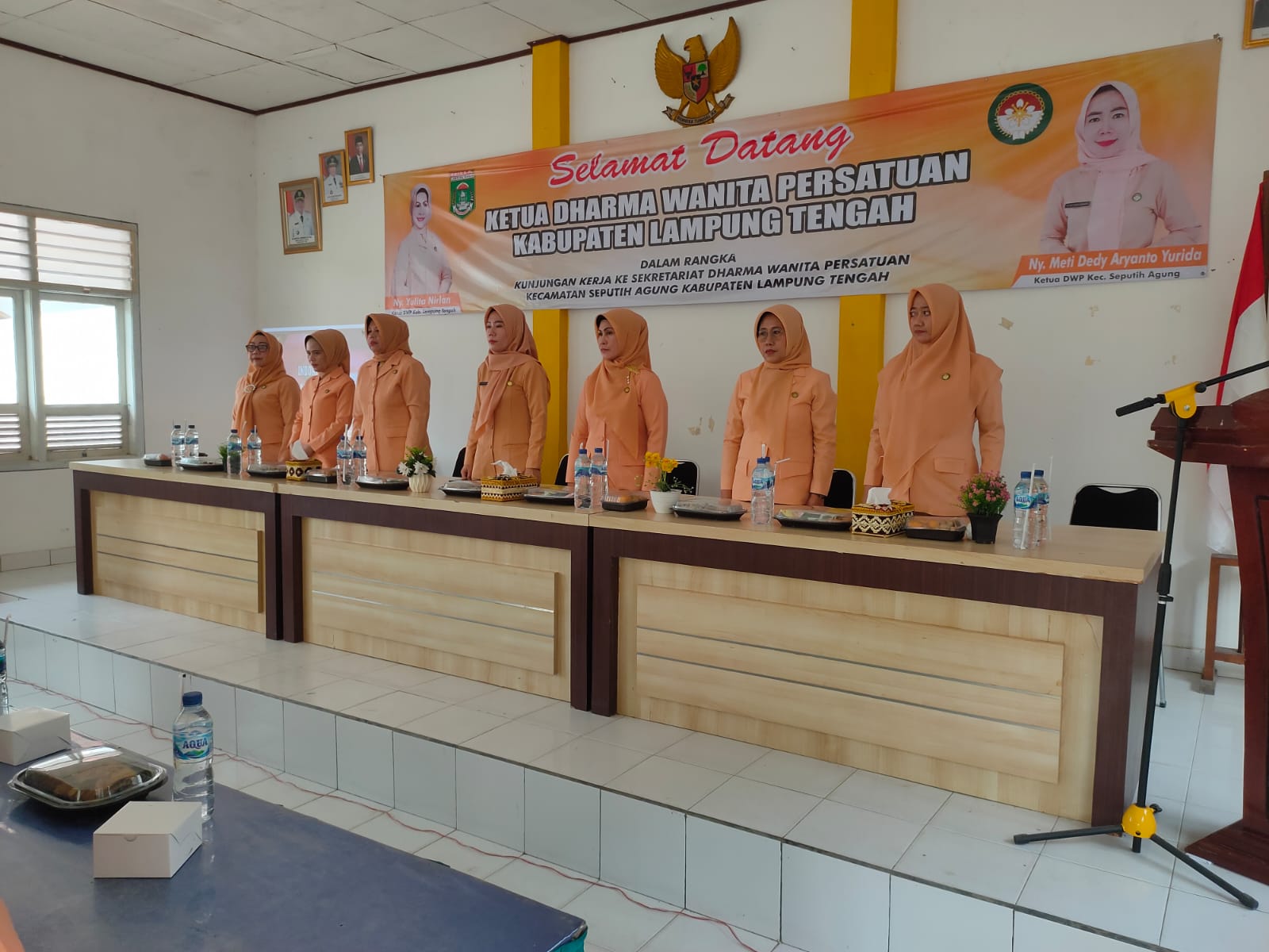 Kunjungan Kerja sekaligus pembinaan Dharma Wanita Persatuan Kabupaten Lampung Tengah ke Dharma Wanita Persatuan Kecamatan Seputih Agung (Senin, 02 Oktober 2023)